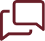 Icon von zwei Sprechblasen